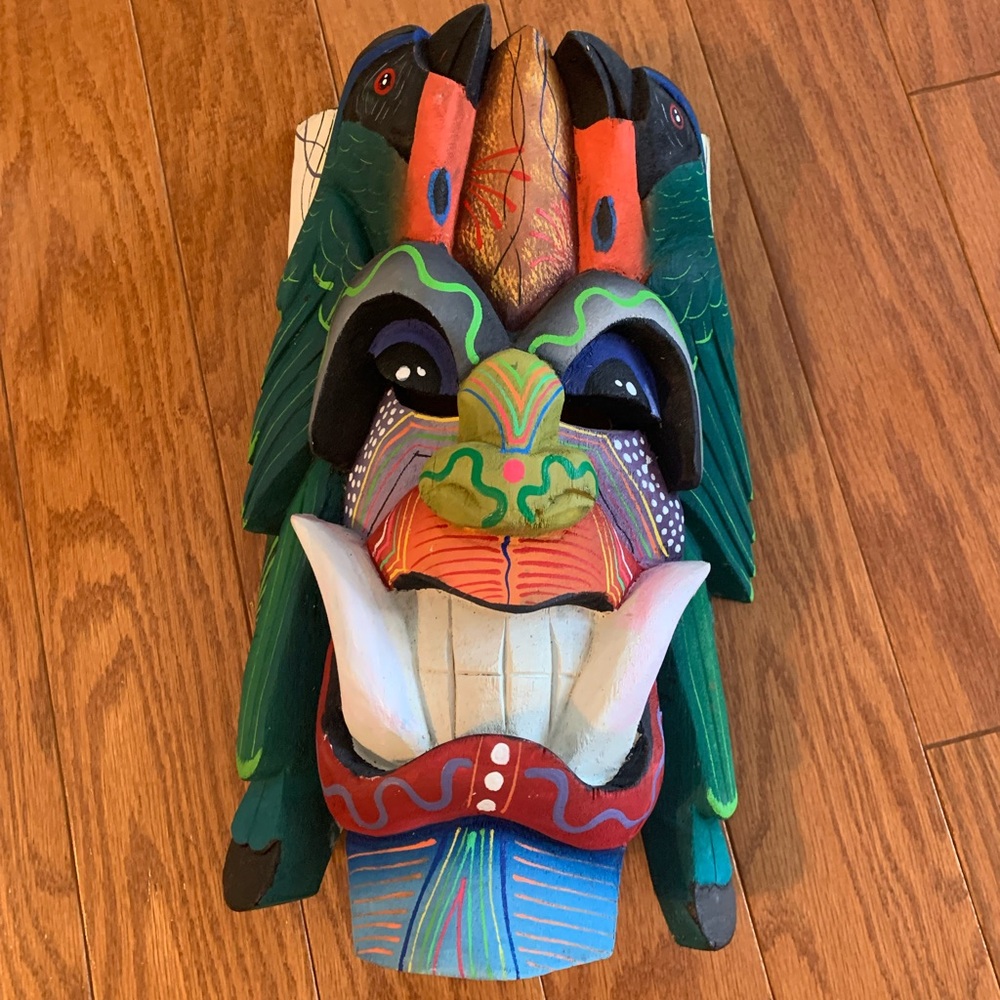 Costa Rican Boruca Balsa Wood Warrior Mask